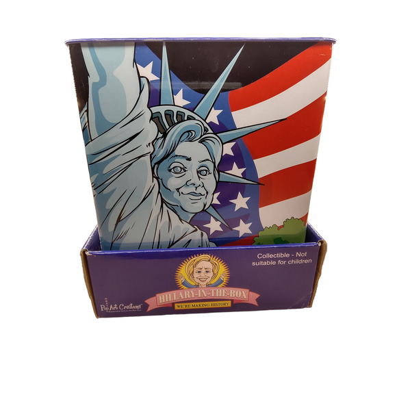Hillary-in-the-Box 2008 Pop Art Creations Hillary Clinton Novelty - Picture 8 of 11
